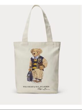 Polo Bear Cotton Canvas Tote